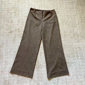The Limited Brown Trousers, Wide Leg, Stretch, Office Wear, Mid-Rise, size 4
